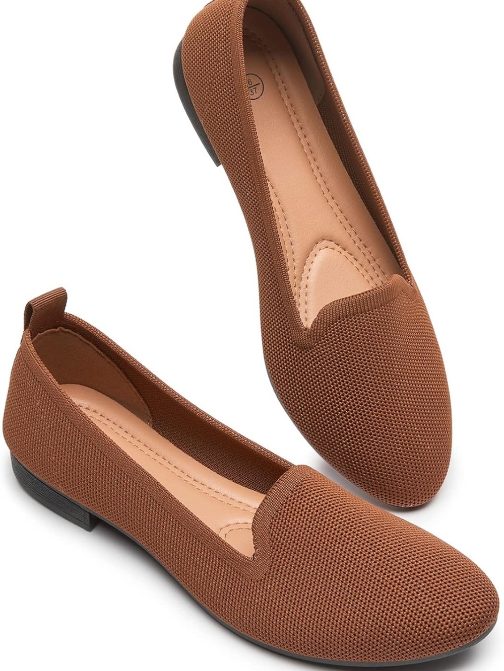 Women’s Brown Knit Loafer Flats
